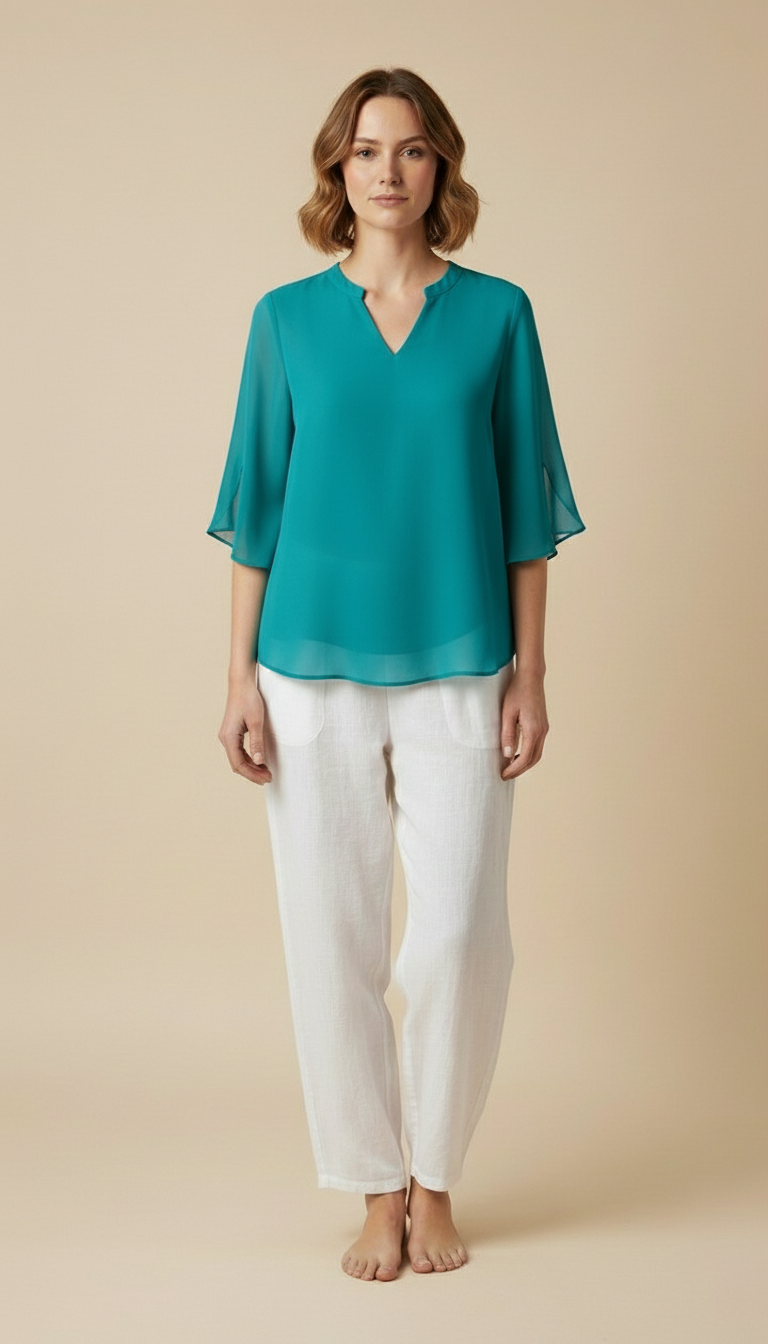 Celeste™ - Chic Layered Blouse