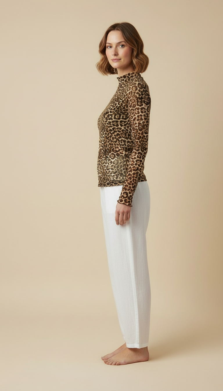 Ravena™ Printed Mesh Long-Sleeve Top