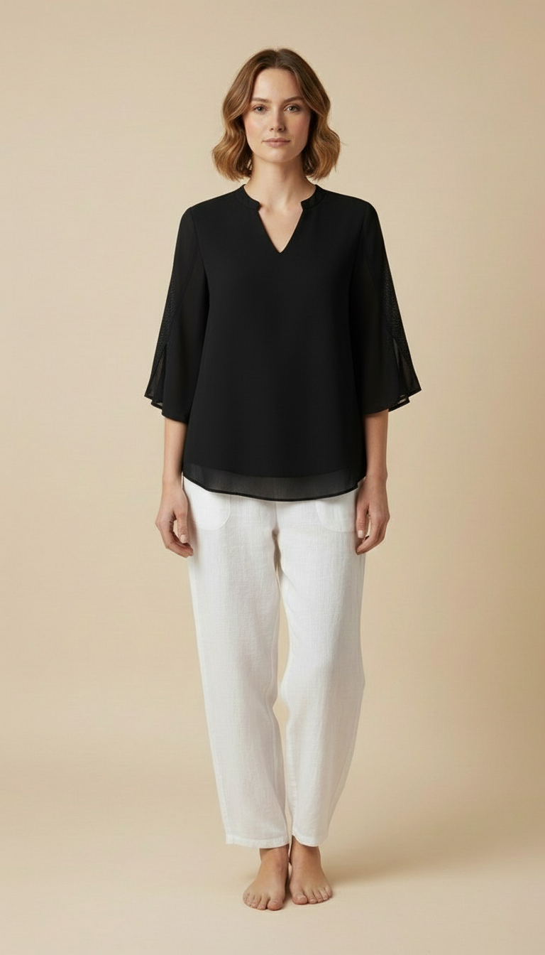 Celeste™ - Chic Layered Blouse