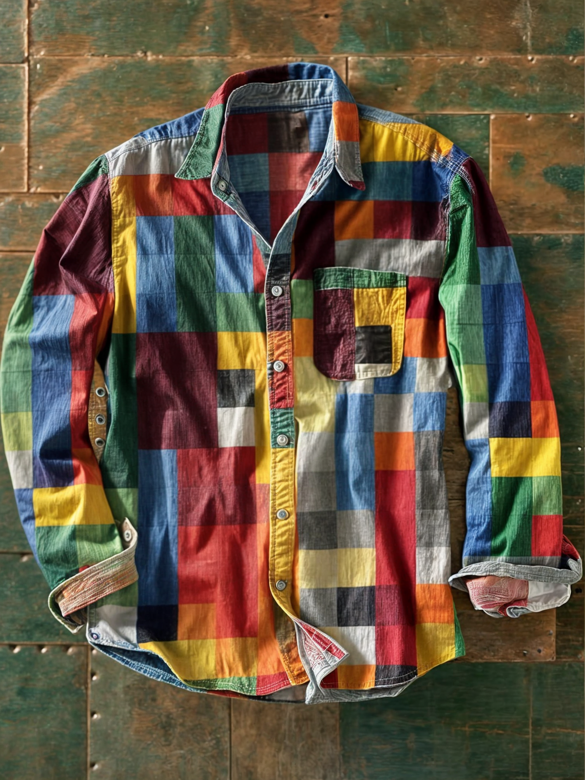 Eric | Patchwork overhemd
