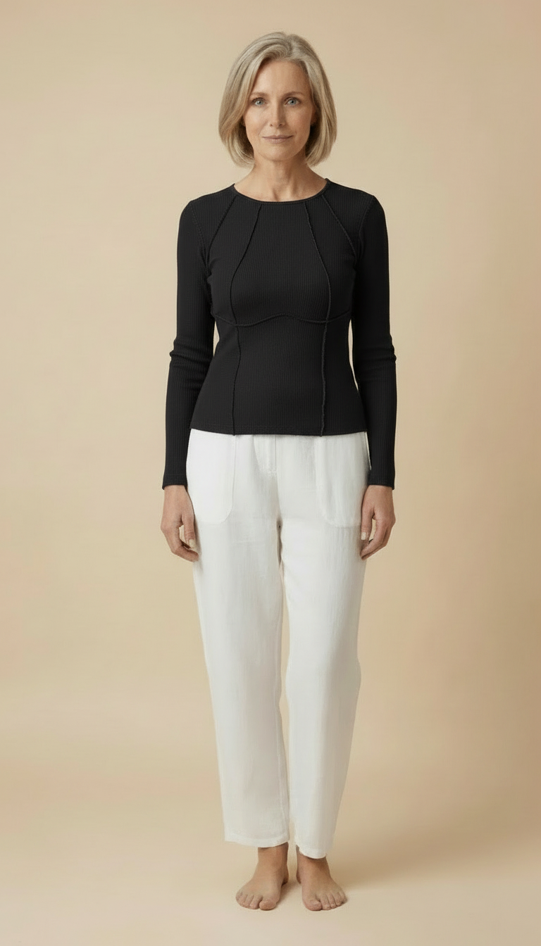 Alma™ – Long-sleeved Spring Top With Piping