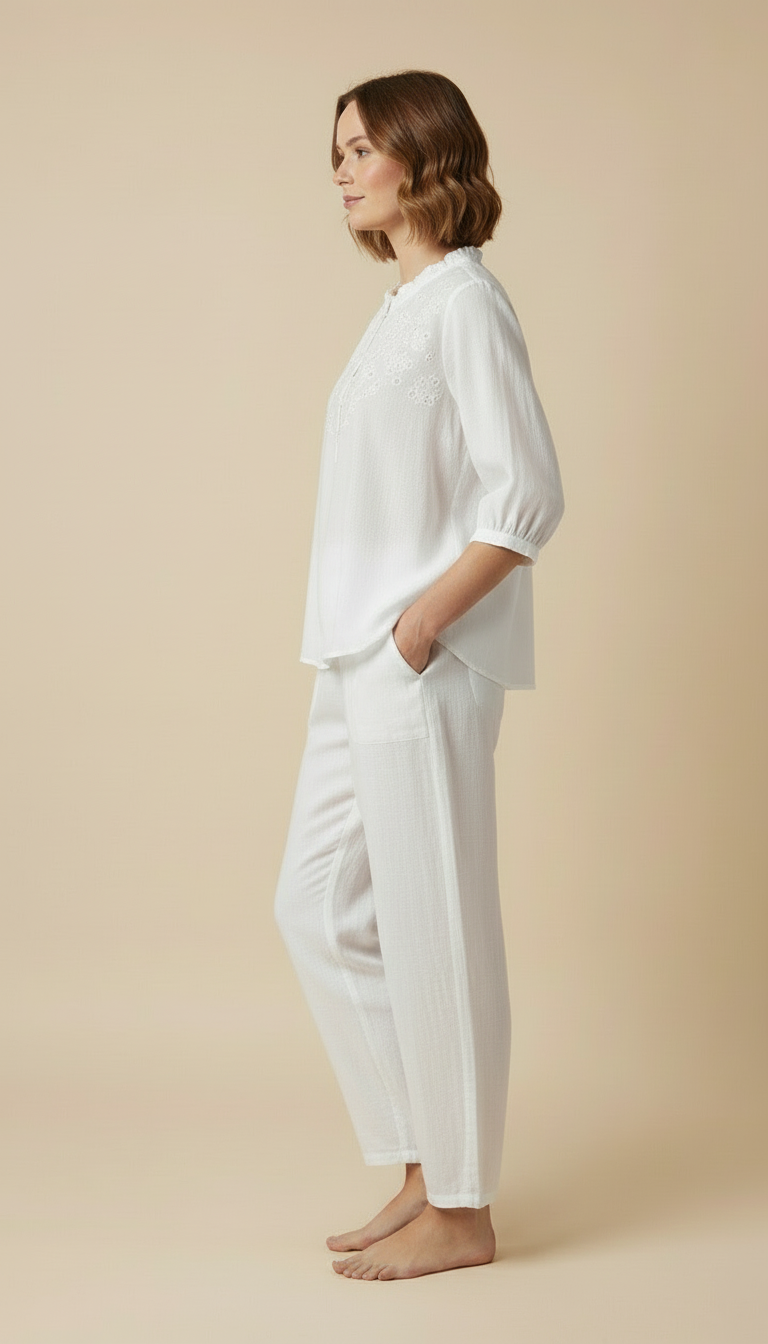 Virelle™ - Elegant Relaxed Cotton Summer Blouse