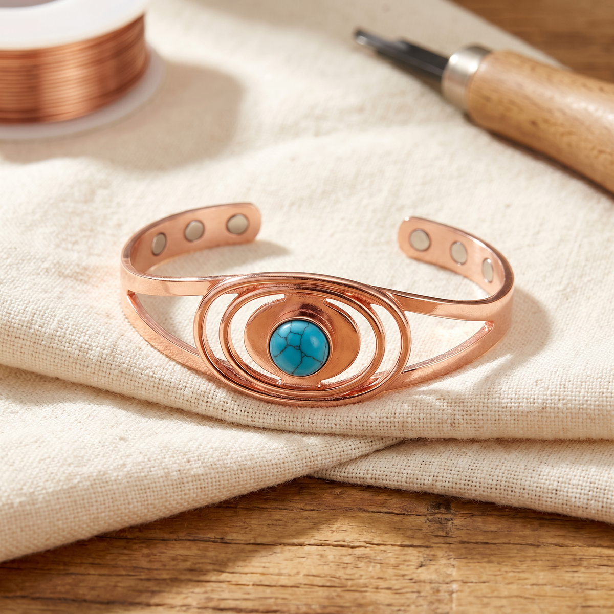 Sedge | Copper & Turquoise Bracelet
