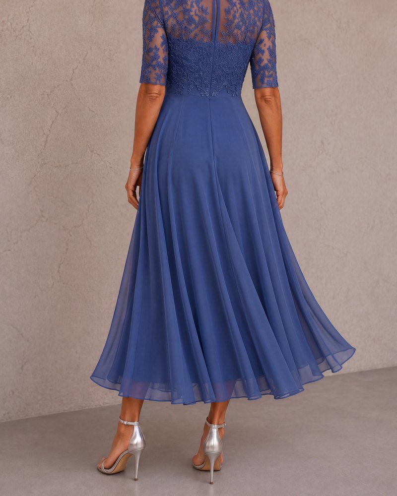 Abella lace and chiffon dress