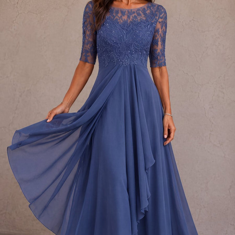 Abella lace and chiffon dress
