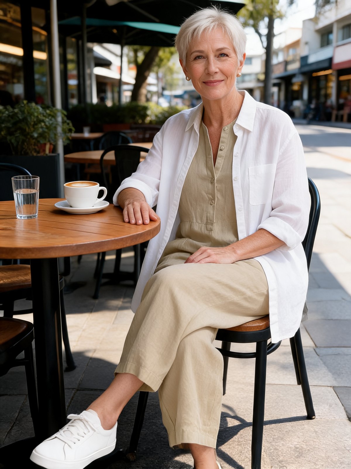 Barbara sleeveless jumpsuit with stand collar