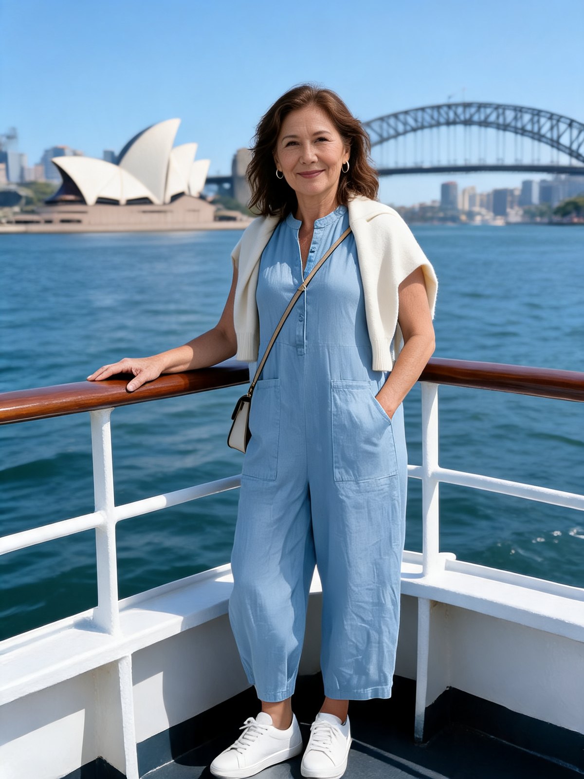 Barbara sleeveless jumpsuit with stand collar