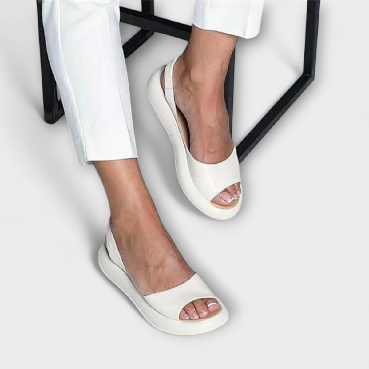 Edeltrud - Pink Block Heel Sandals