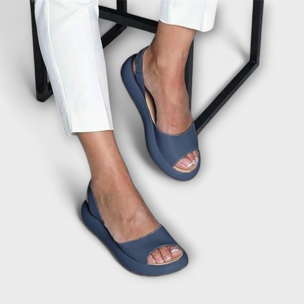 Edeltrud - Pink Block Heel Sandals