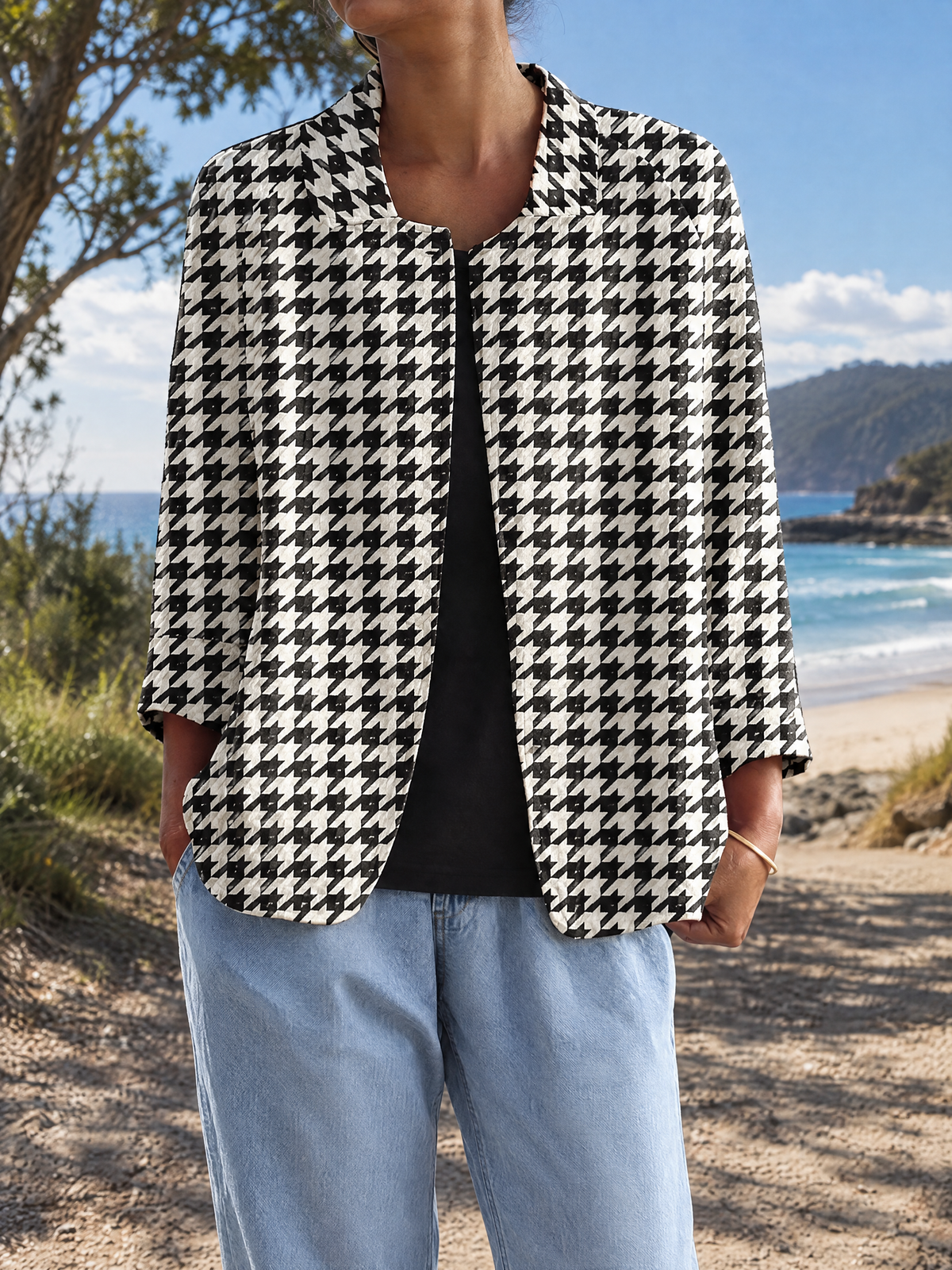 Selby | Custom-Fit Houndstooth Blazer