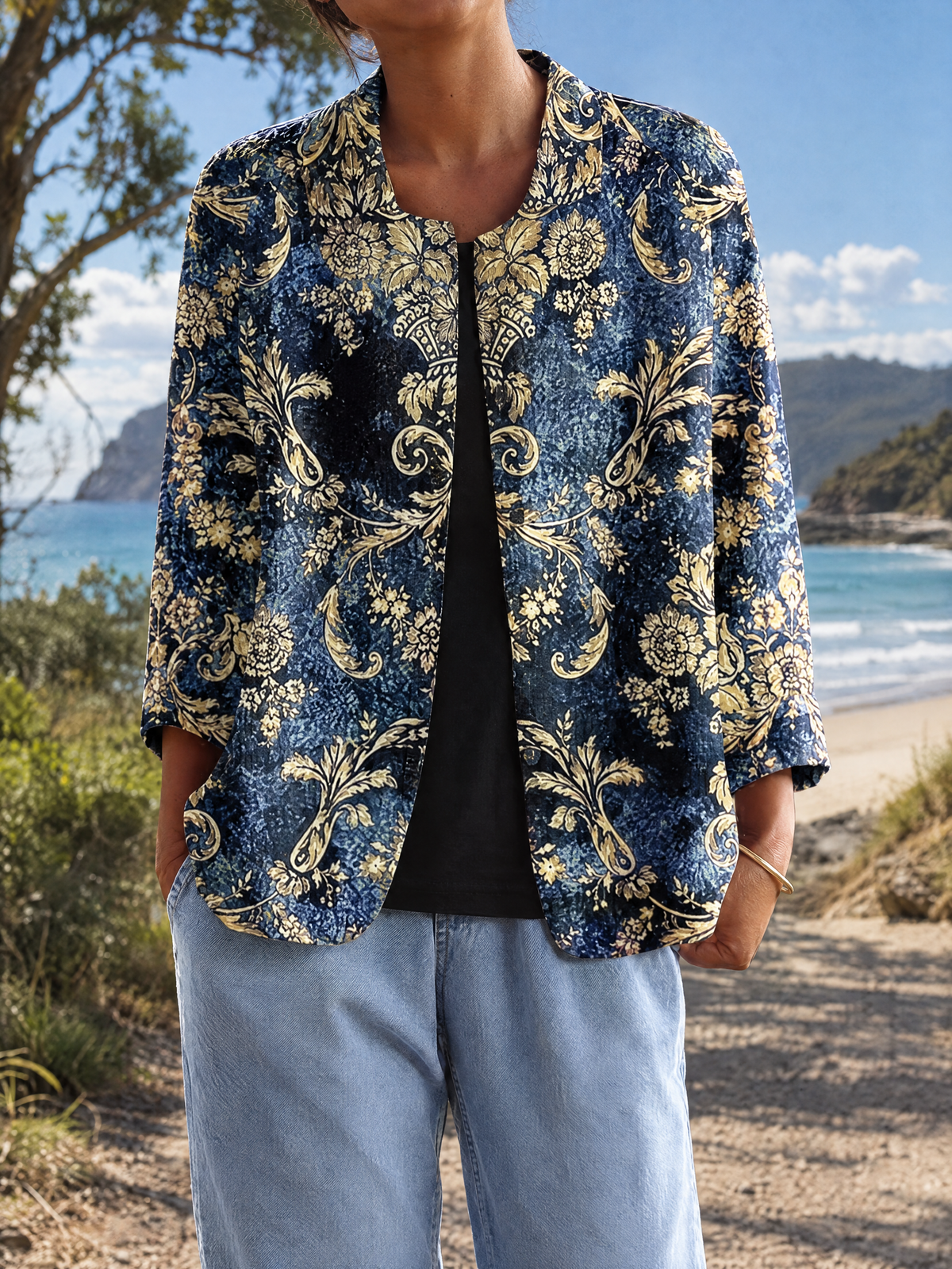 Izzie | Elegant Open-Front Jacket
