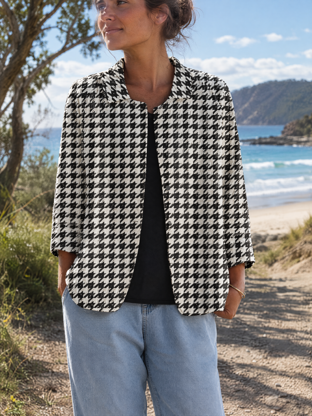 Selby | Custom-Fit Houndstooth Blazer