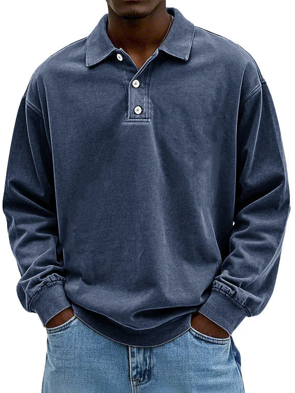 Simon | Poloshirt met lange mouw