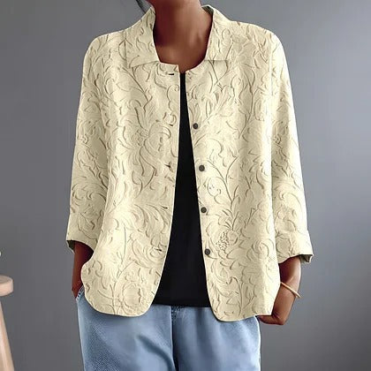 Reina | Textured Front Button Jacket