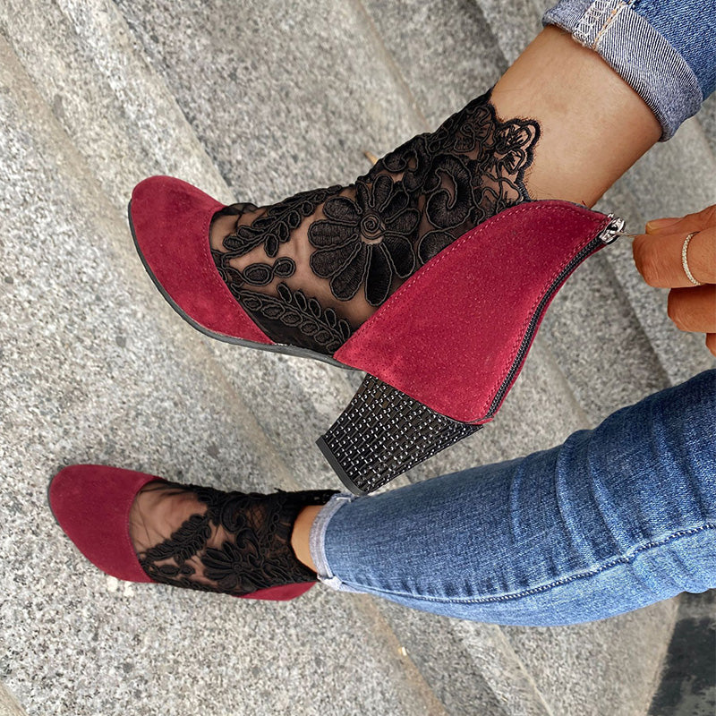 Marise | Trendy laarzen met kantdetails
